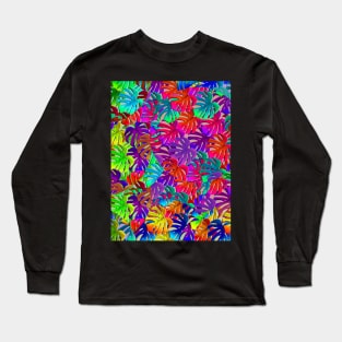 Monstera Memphis Party Long Sleeve T-Shirt